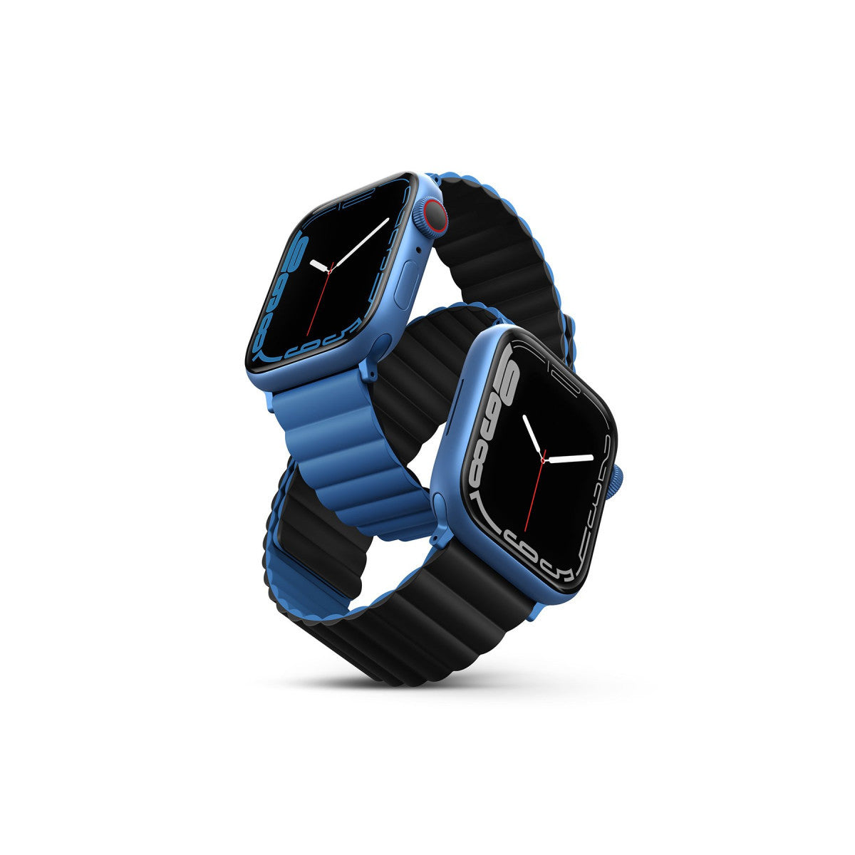 Uniq Apple Watch 41mm Revix Reversible Manyetik Kordon - Mavi-Siyah